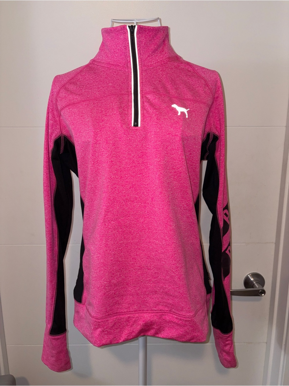 PINK Quarter-Zip Performance Sweater